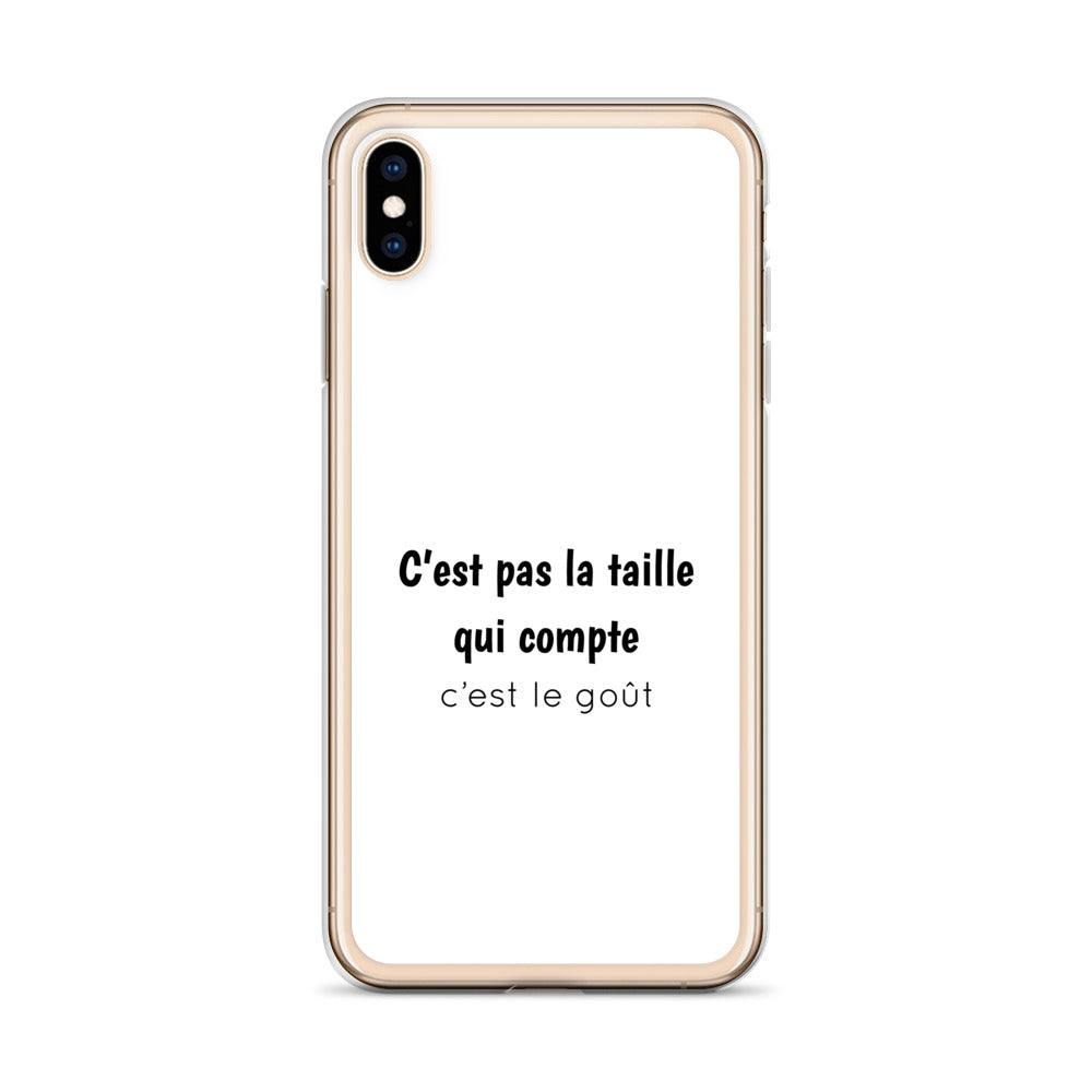 Coque iPhone C'est pas la taille qui compte c'est le goût iPhone XS Max - Sedurro