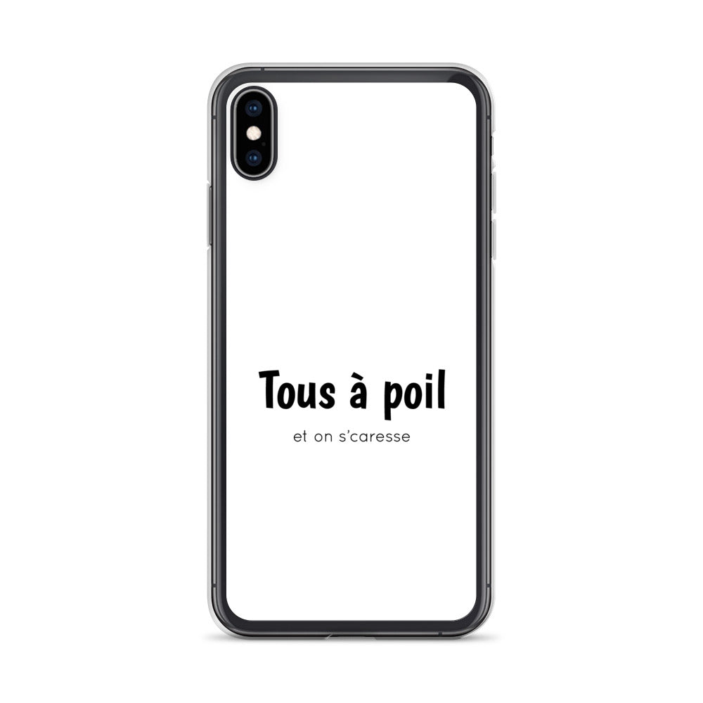 Coque iPhone Tous à poil et on se caresse - Sedurro