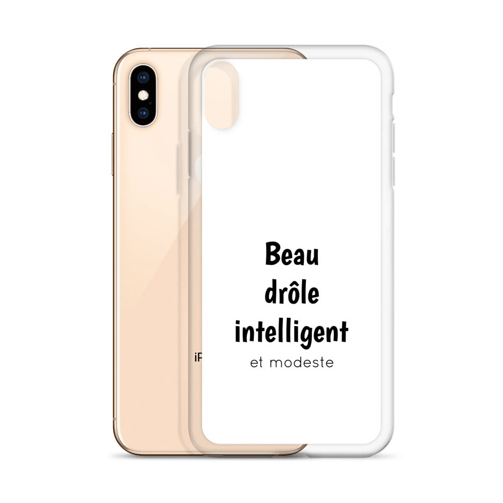 Coque iPhone Beau drôle intelligent et modeste - Sedurro