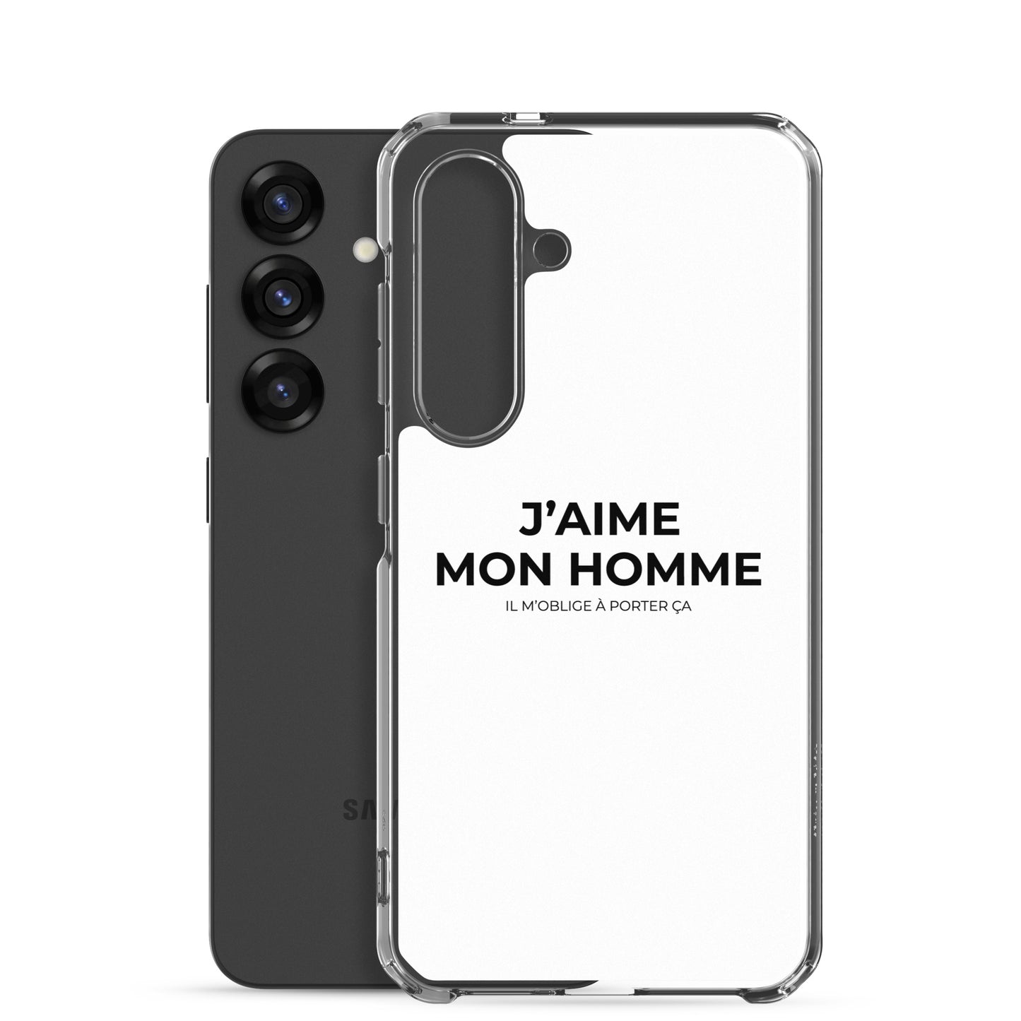 Coque Samsung J'aime mon homme il m'oblige à porter ça - Sedurro