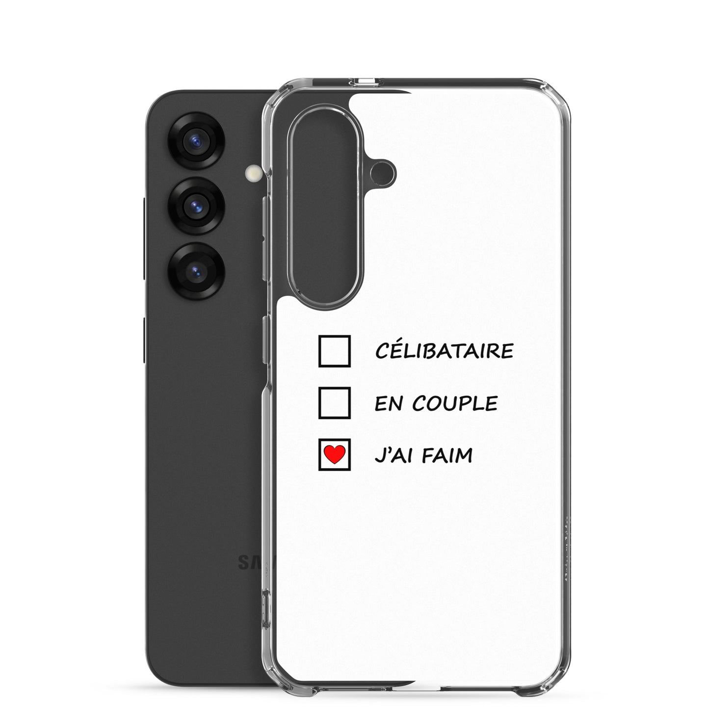 Coque Samsung Célibataire en couple j'ai faim cases à cocher - Sedurro