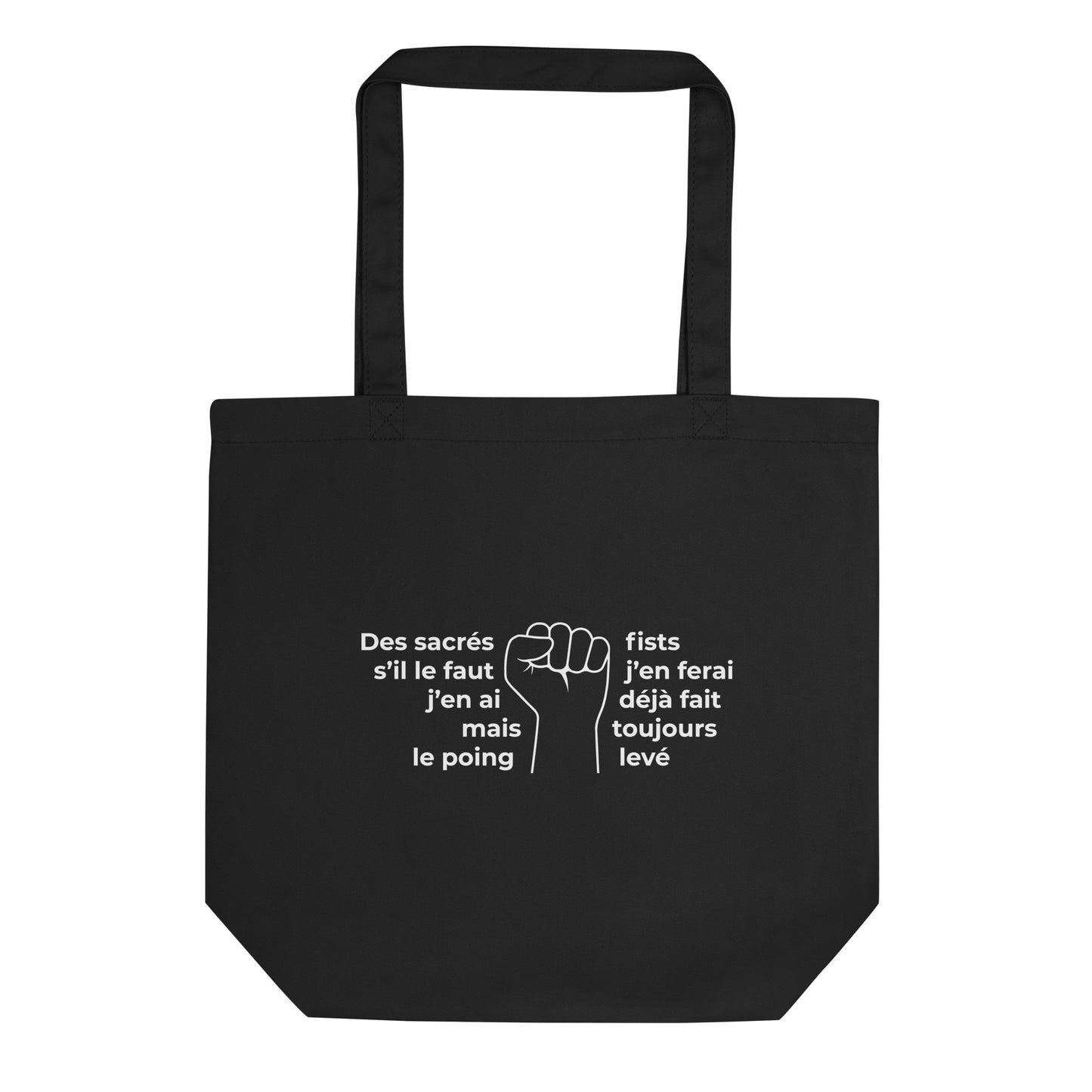 Tote bag bio Paroles des sacrés fists toujours le poing levé - Sedurro