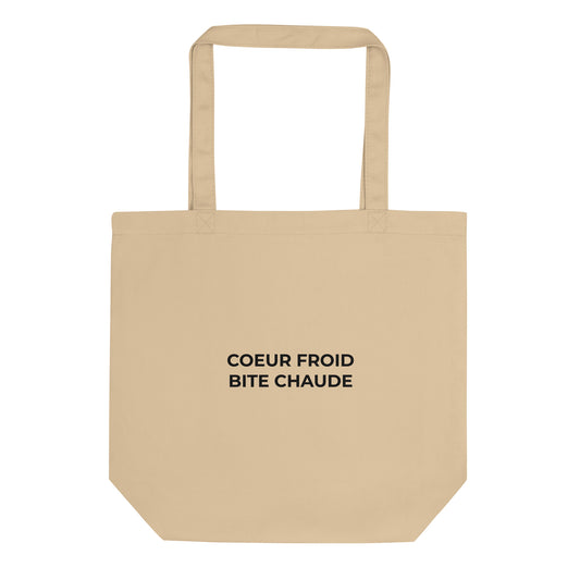 Tote bag bio Cœur froid bite chaude - Sedurro