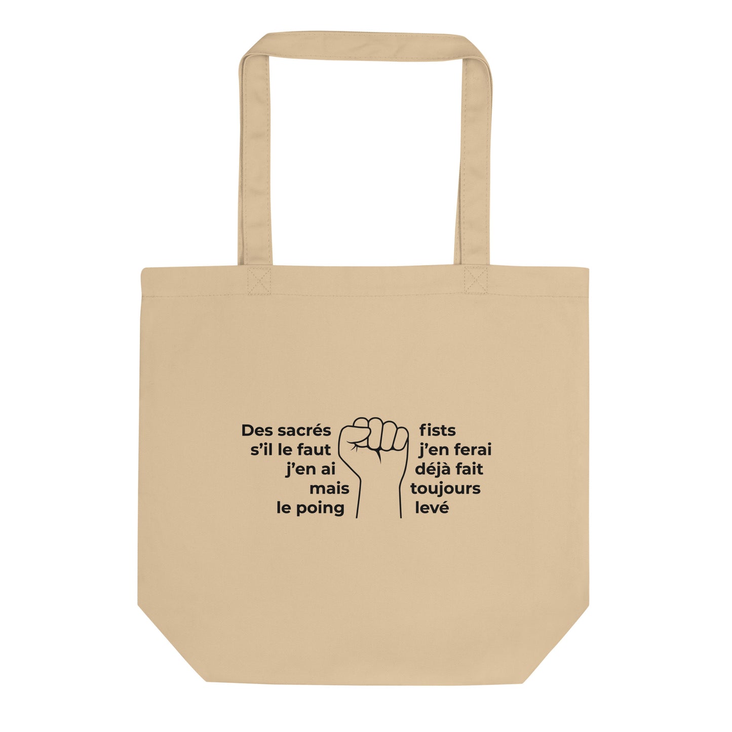 Tote bag bio Paroles des sacrés fists toujours le poing levé - Sedurro