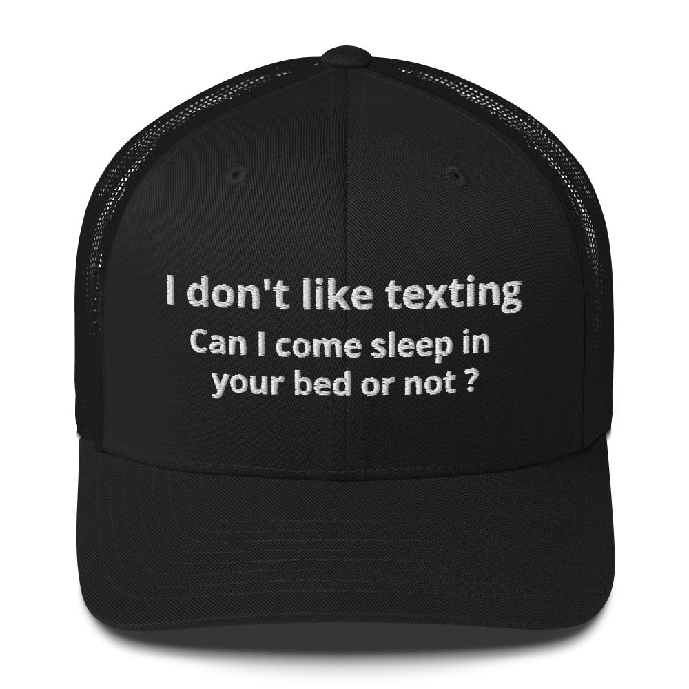 Casquette brodée I don't like texting - Sedurro