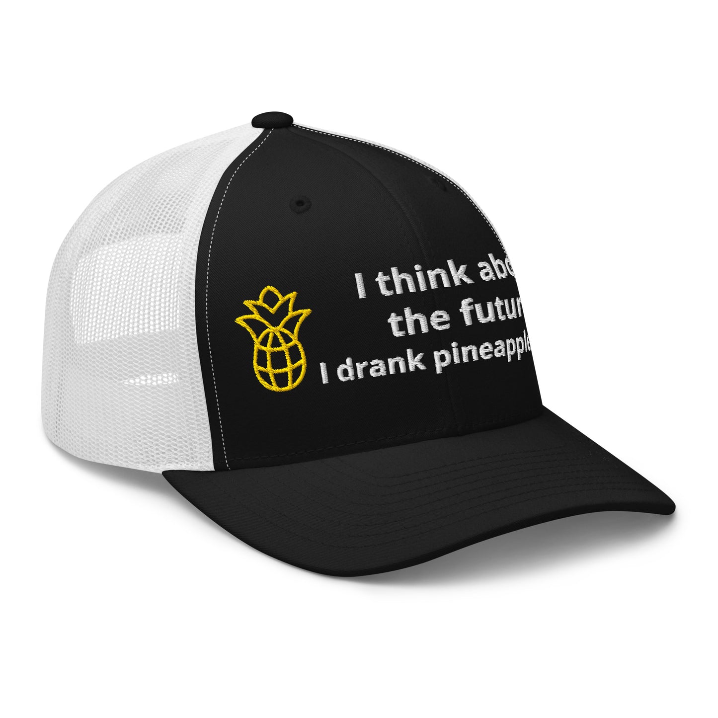Casquette brodée I think about the future I drank pineapple juice - Sedurro