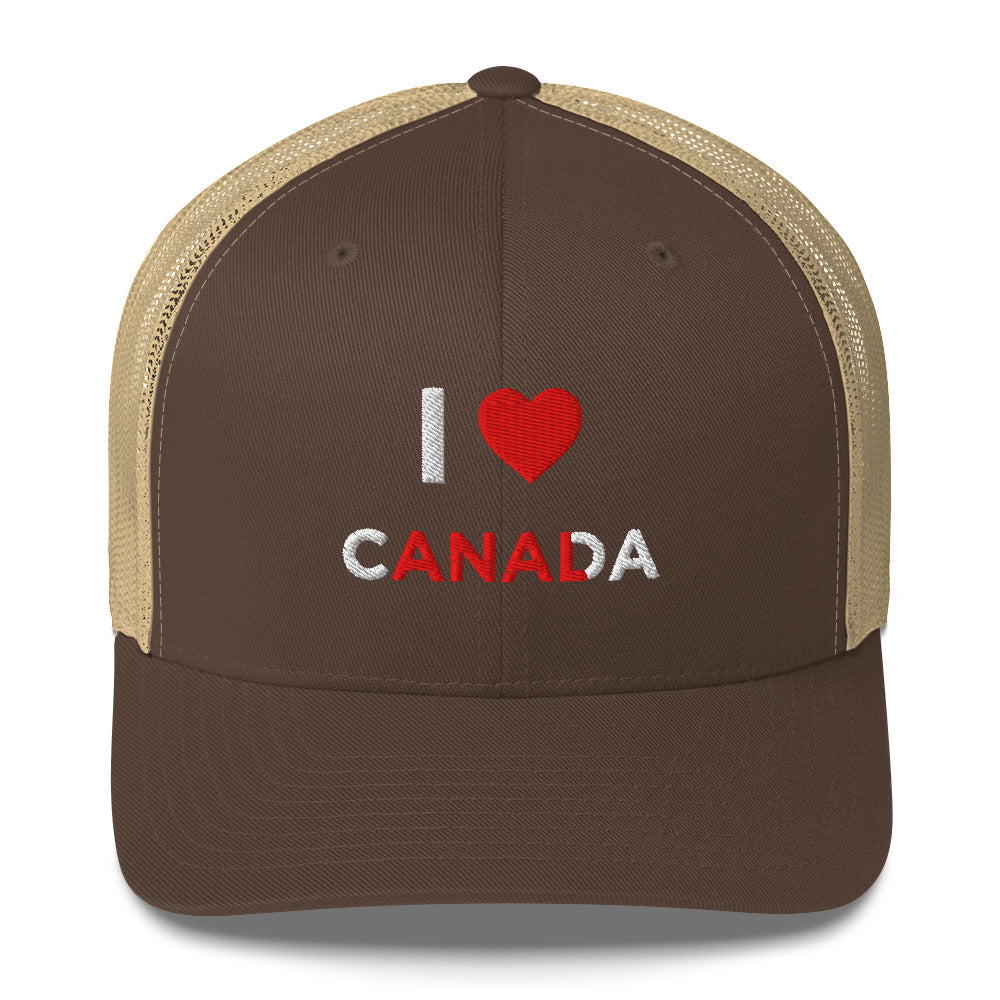 Casquette brodée I love Canada anal - Sedurro