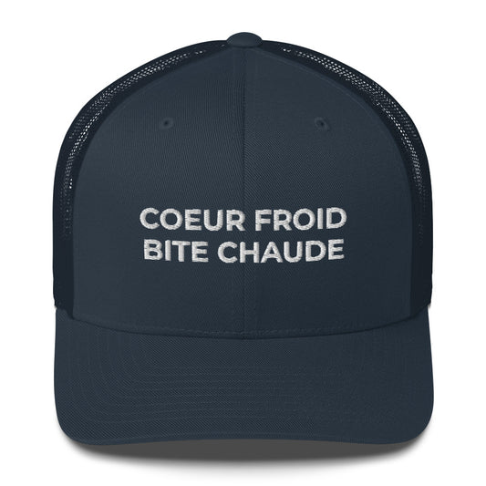 Casquette brodée Cœur froid bite chaude - Sedurro