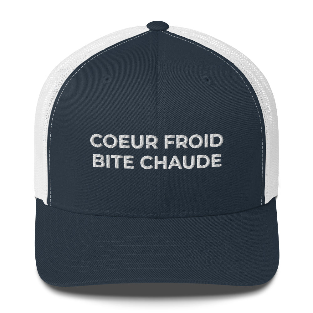 Casquette brodée Cœur froid bite chaude - Sedurro