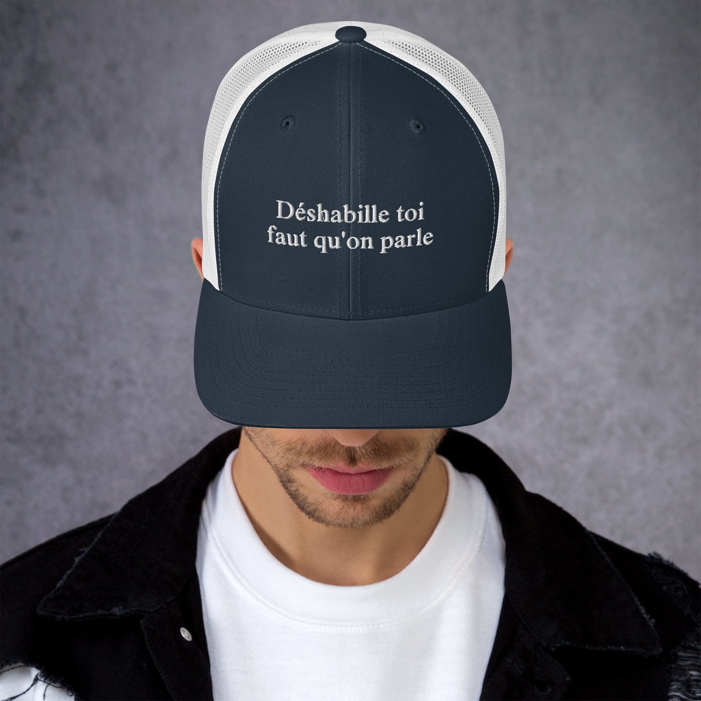 Casquette brodée Déshabille toi faut qu'on parle - Sedurro
