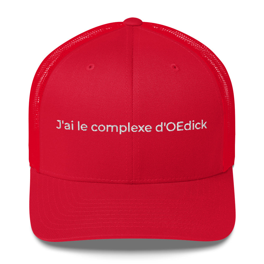 Casquette brodée J'ai le complexe d'Oedick Rouge - Sedurro