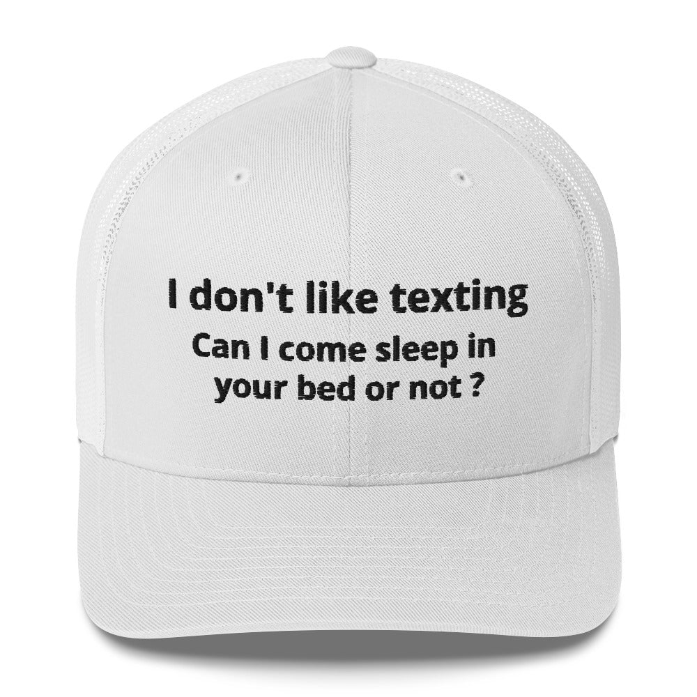 Casquette brodée I don't like texting - Sedurro
