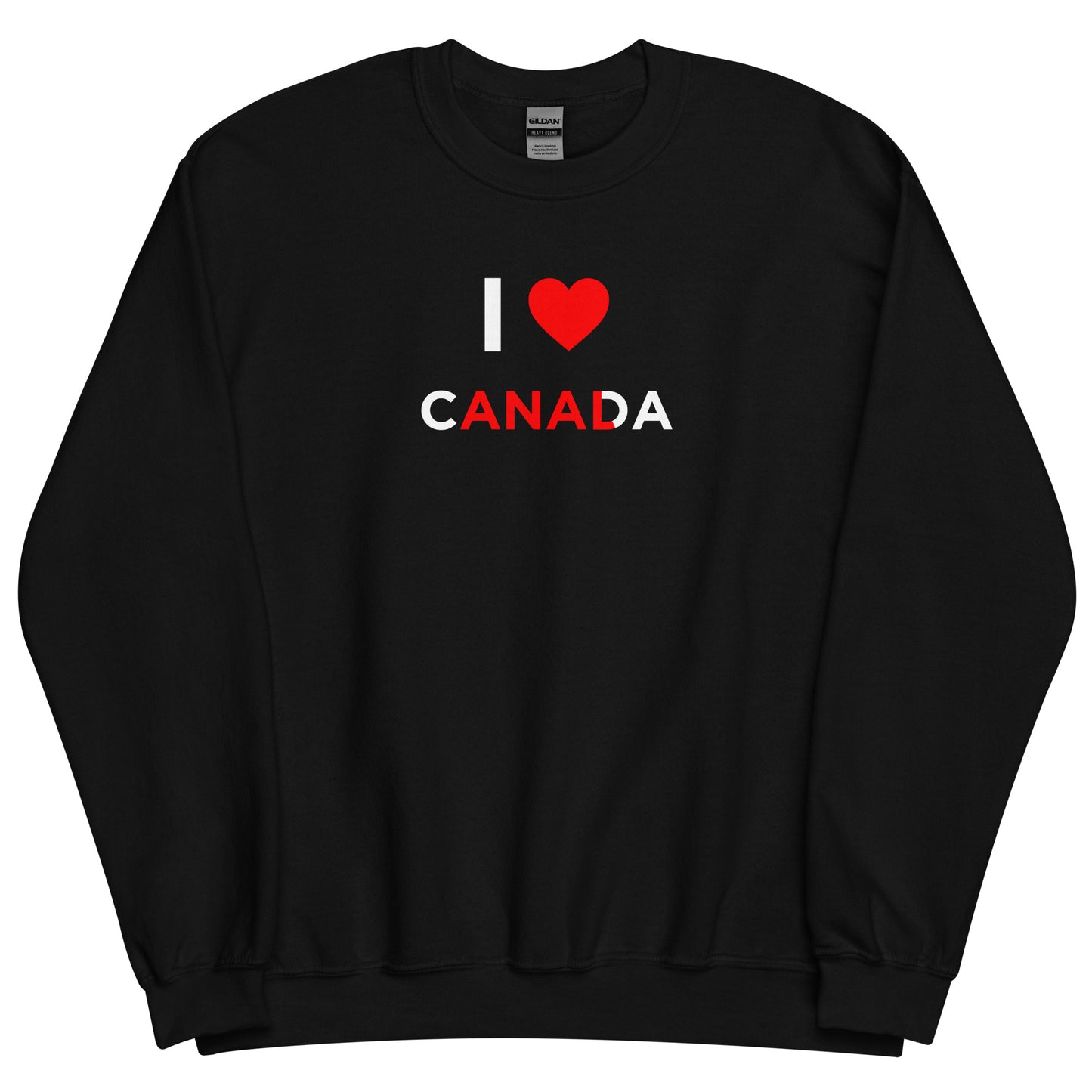 Sweat unisexe col rond I love Canada anal - Sedurro