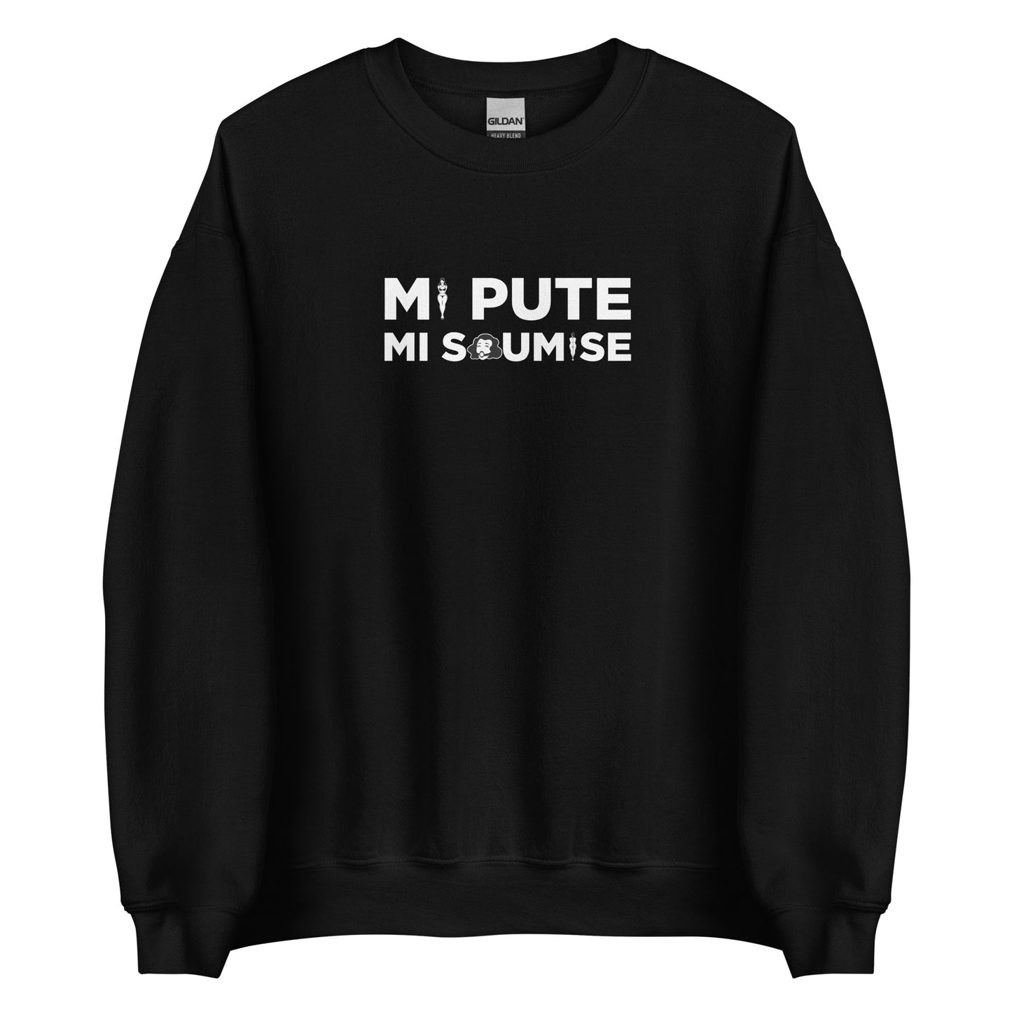 Sweat unisexe col rond Mi pute mi soumise - Sedurro