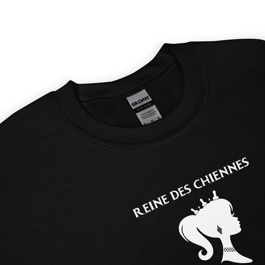 Sweat unisexe col rond Reine des chiennes - Sedurro