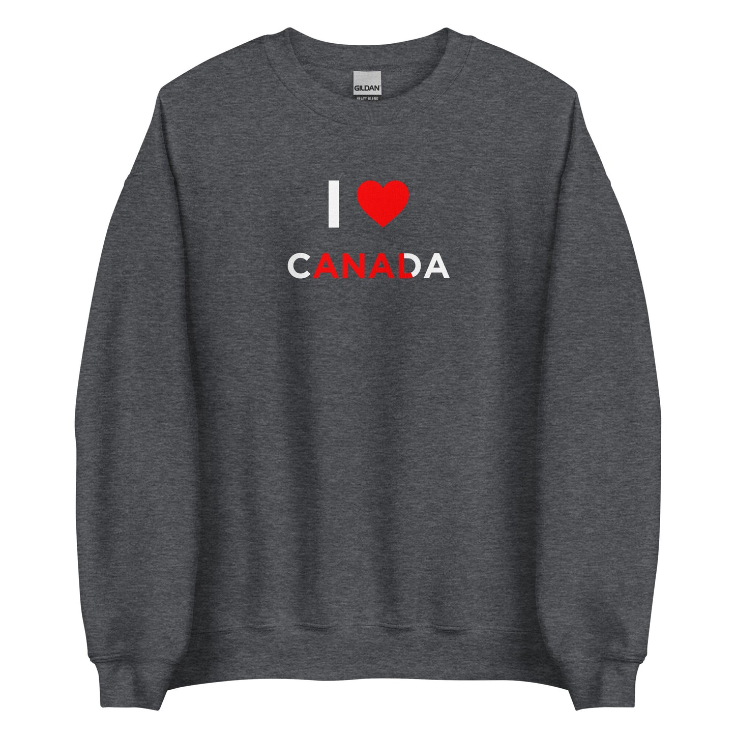 Sweat unisexe col rond I love Canada anal - Sedurro