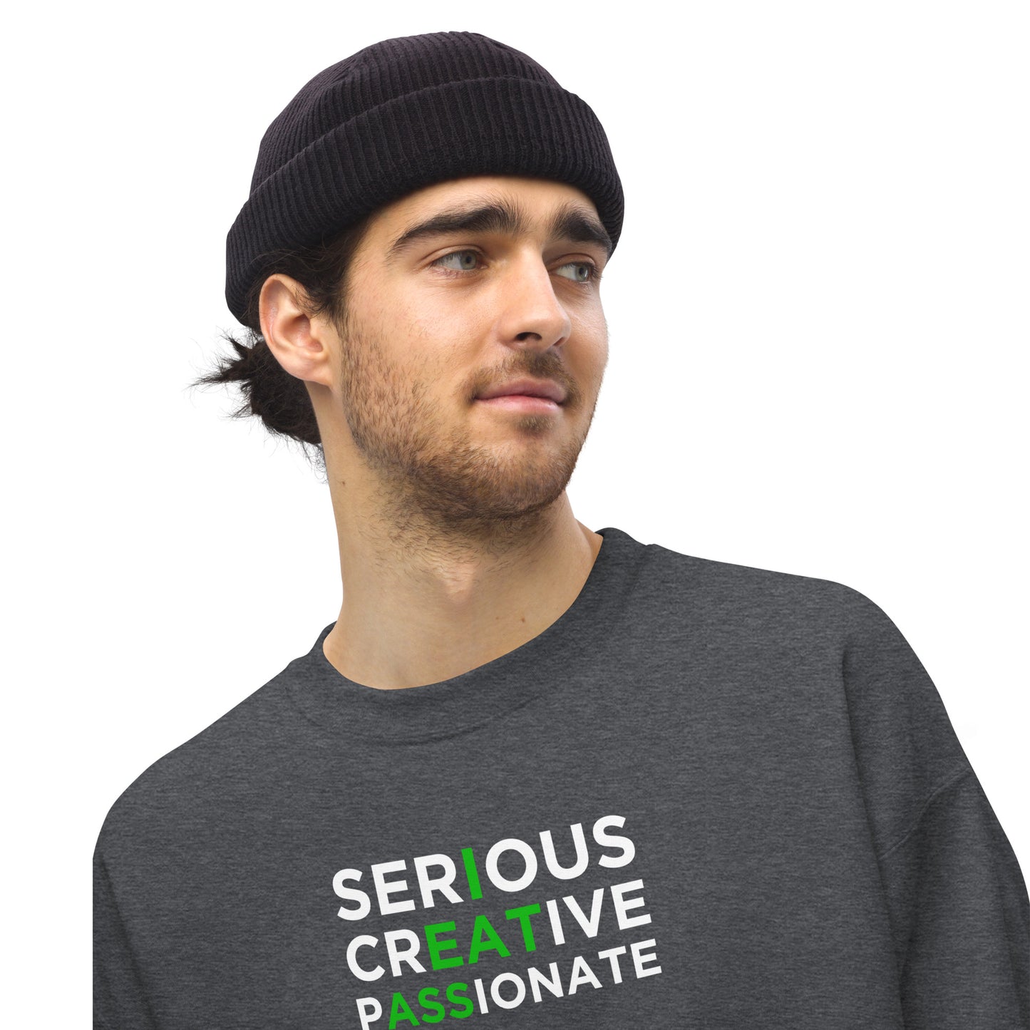 Sweat unisexe col rond Serious creative passionate - Sedurro