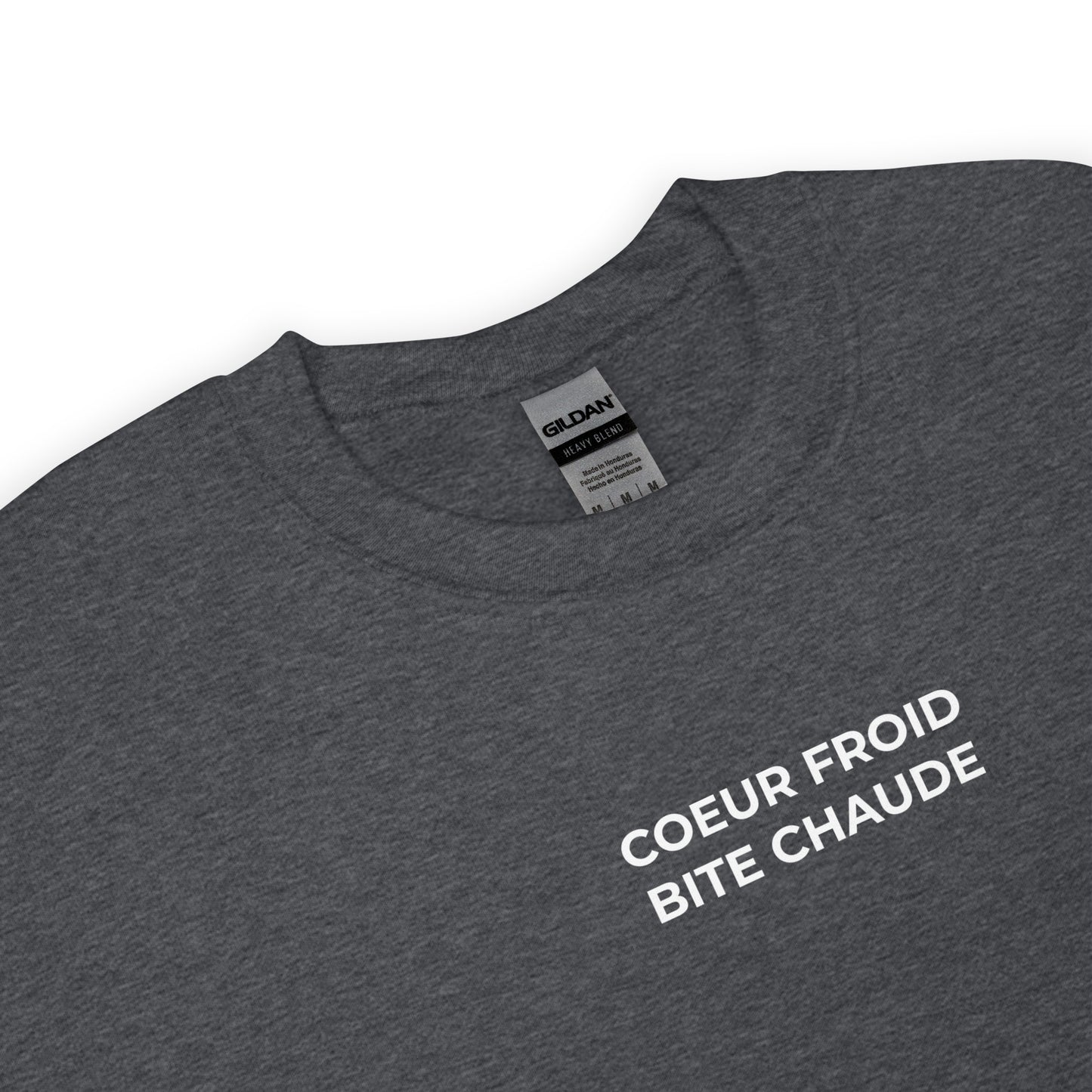 Sweat unisexe col rond Cœur froid bite chaude - Sedurro