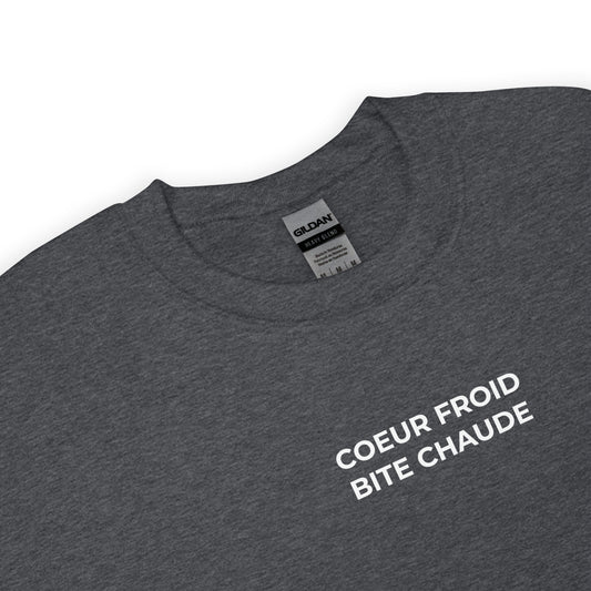Sweat unisexe col rond Cœur froid bite chaude - Sedurro
