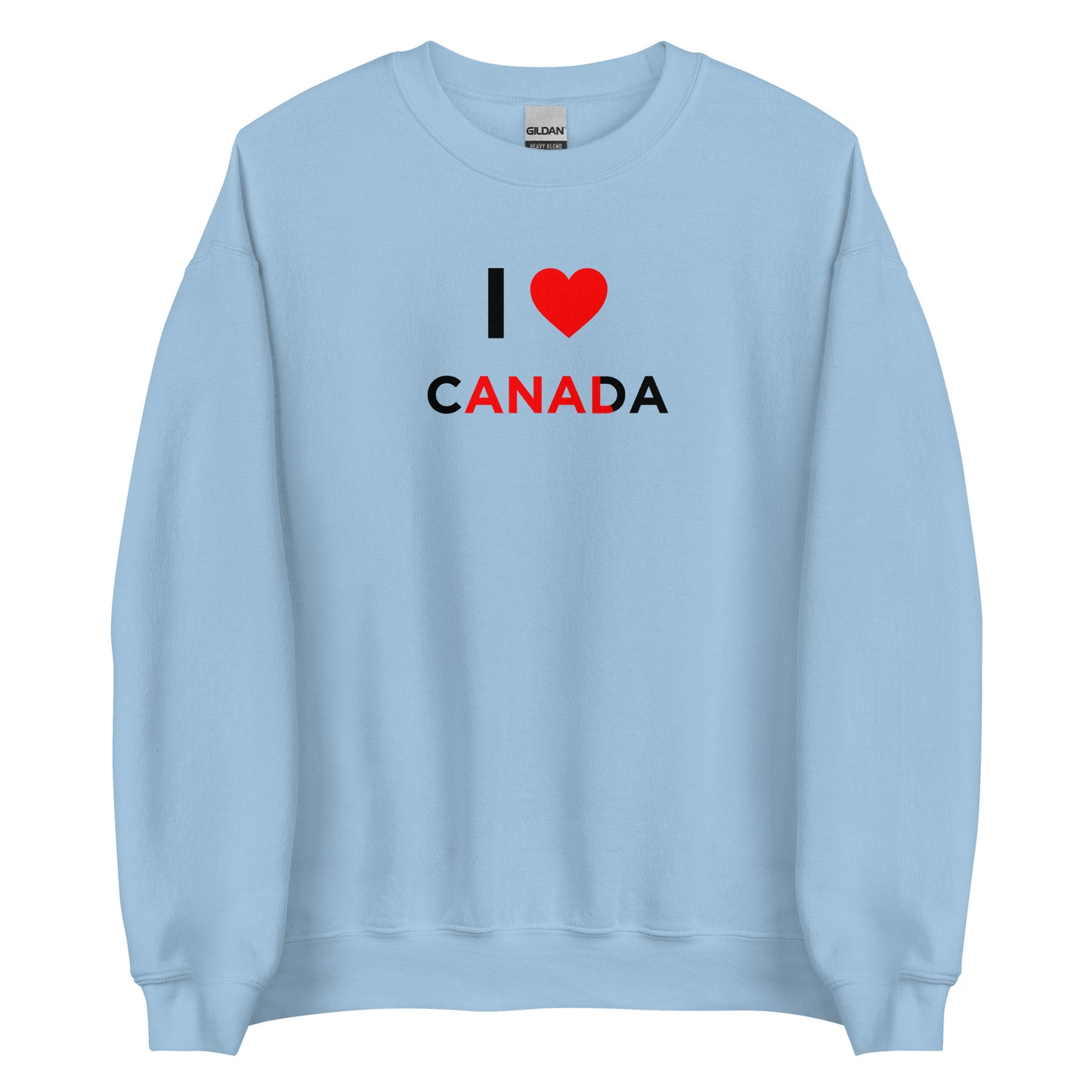 Sweat unisexe col rond I love Canada anal - Sedurro