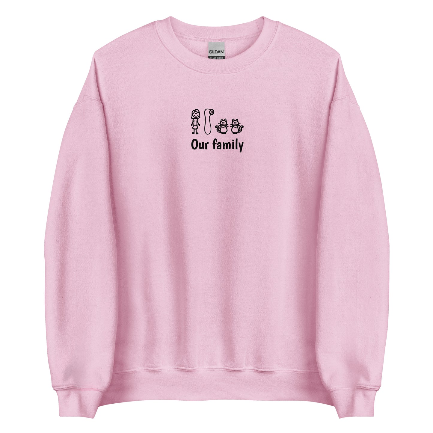 Sweat unisexe col rond Our family woman vibrator cats - Sedurro