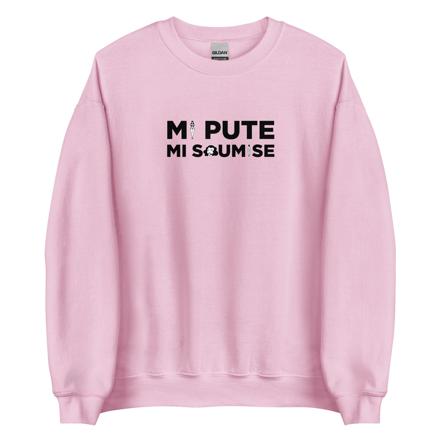 Sweat unisexe col rond Mi pute mi soumise - Sedurro