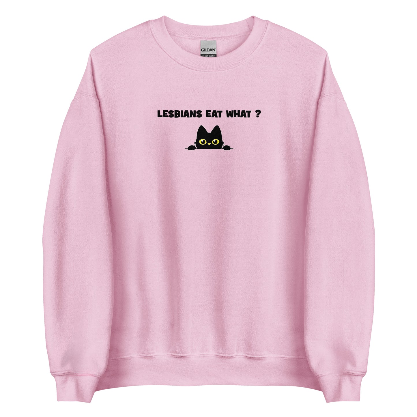 Sweat unisexe col rond Cat Lesbians eat what - Sedurro