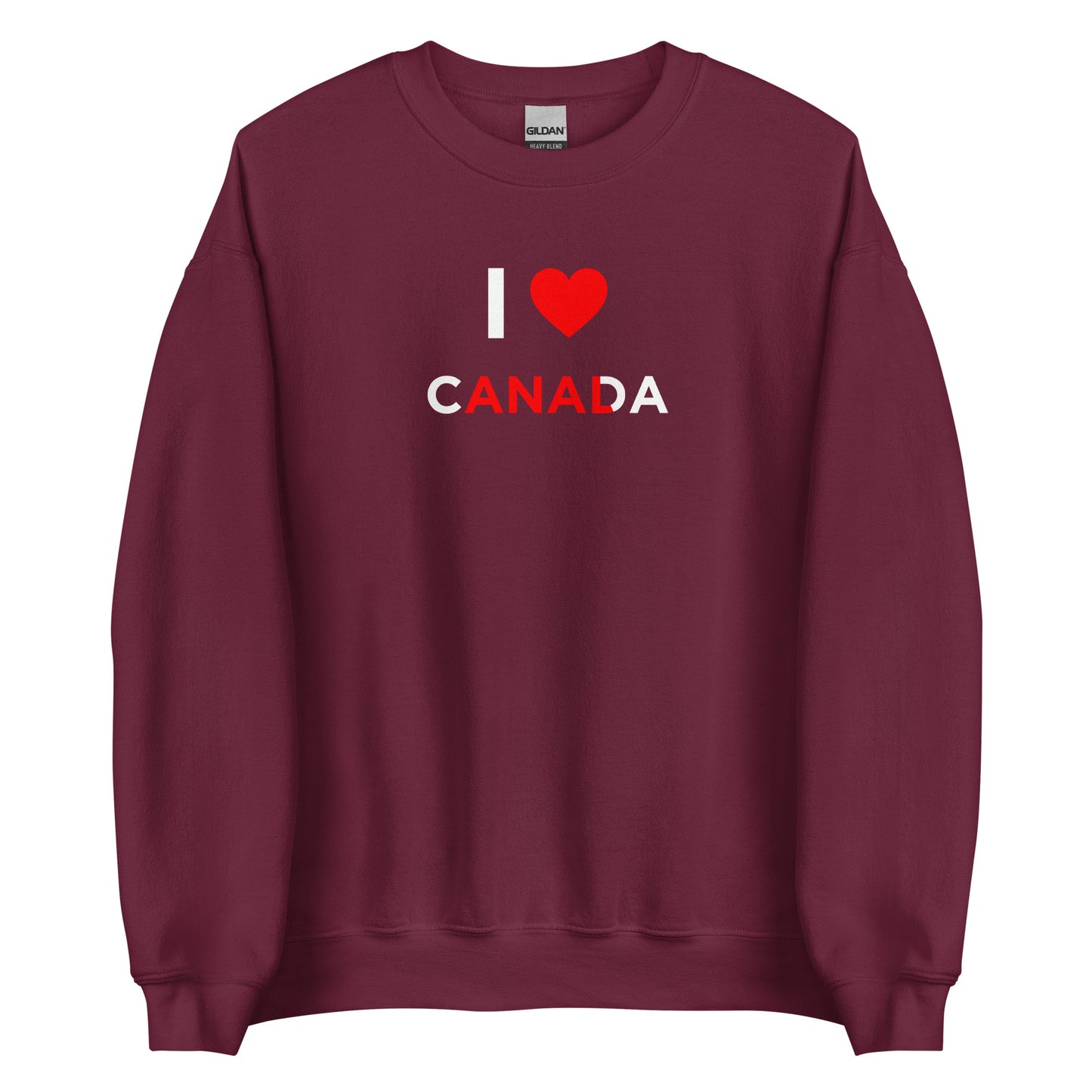 Sweat unisexe col rond I love Canada anal - Sedurro