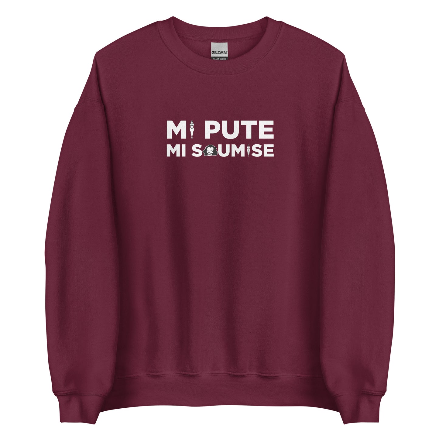 Sweat unisexe col rond Mi pute mi soumise - Sedurro