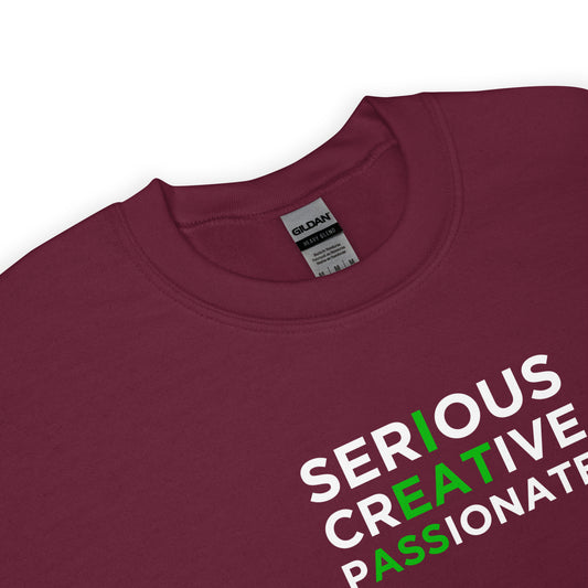 Sweat unisexe col rond Serious creative passionate - Sedurro