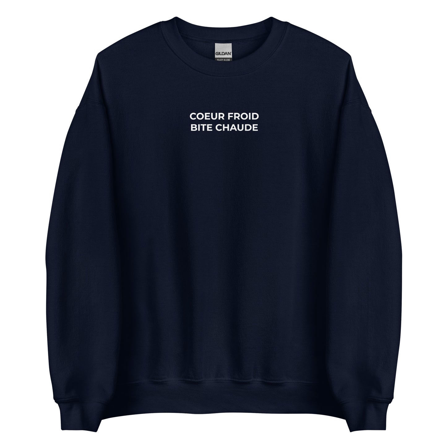 Sweat unisexe col rond Cœur froid bite chaude - Sedurro