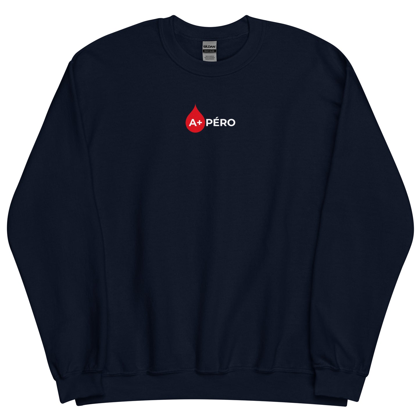 Sweat unisexe col rond Apéro groupe sanguin A+ - Sedurro