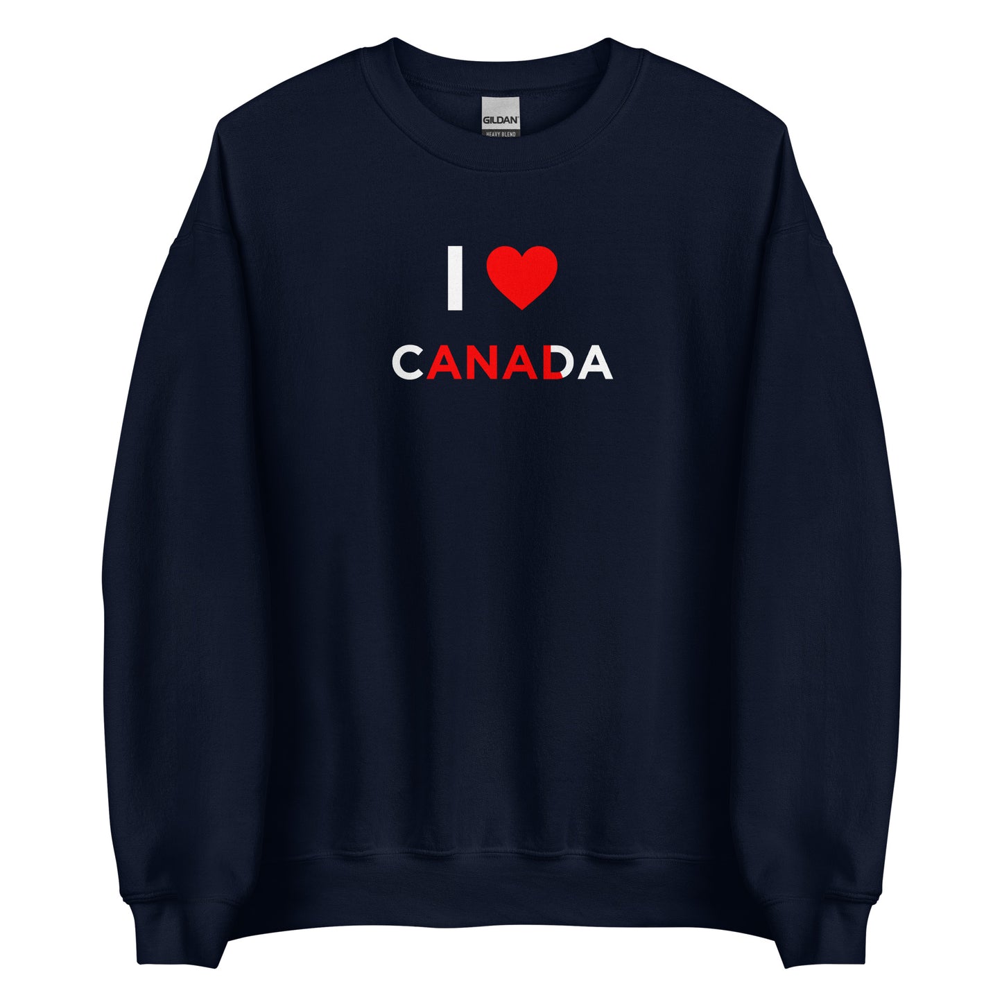 Sweat unisexe col rond I love Canada anal - Sedurro
