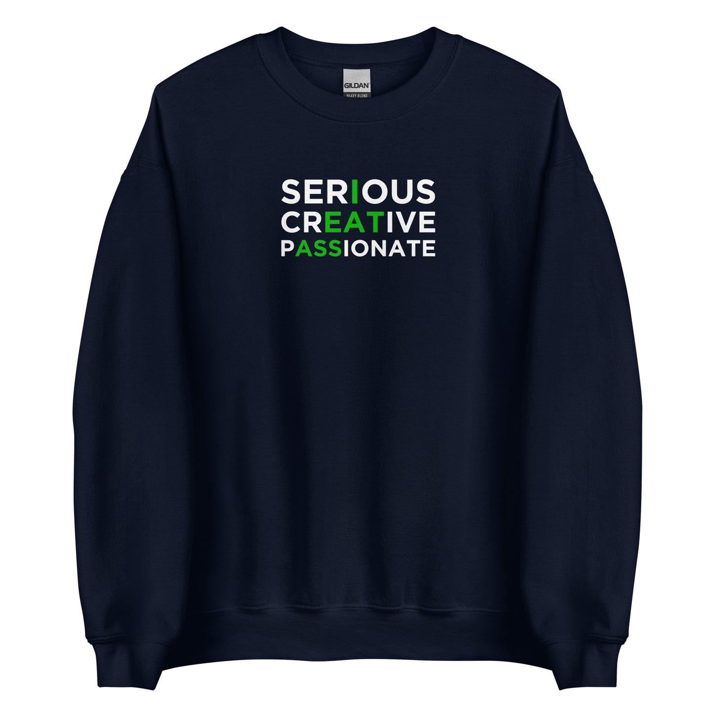 Sweat unisexe col rond Serious creative passionate - Sedurro