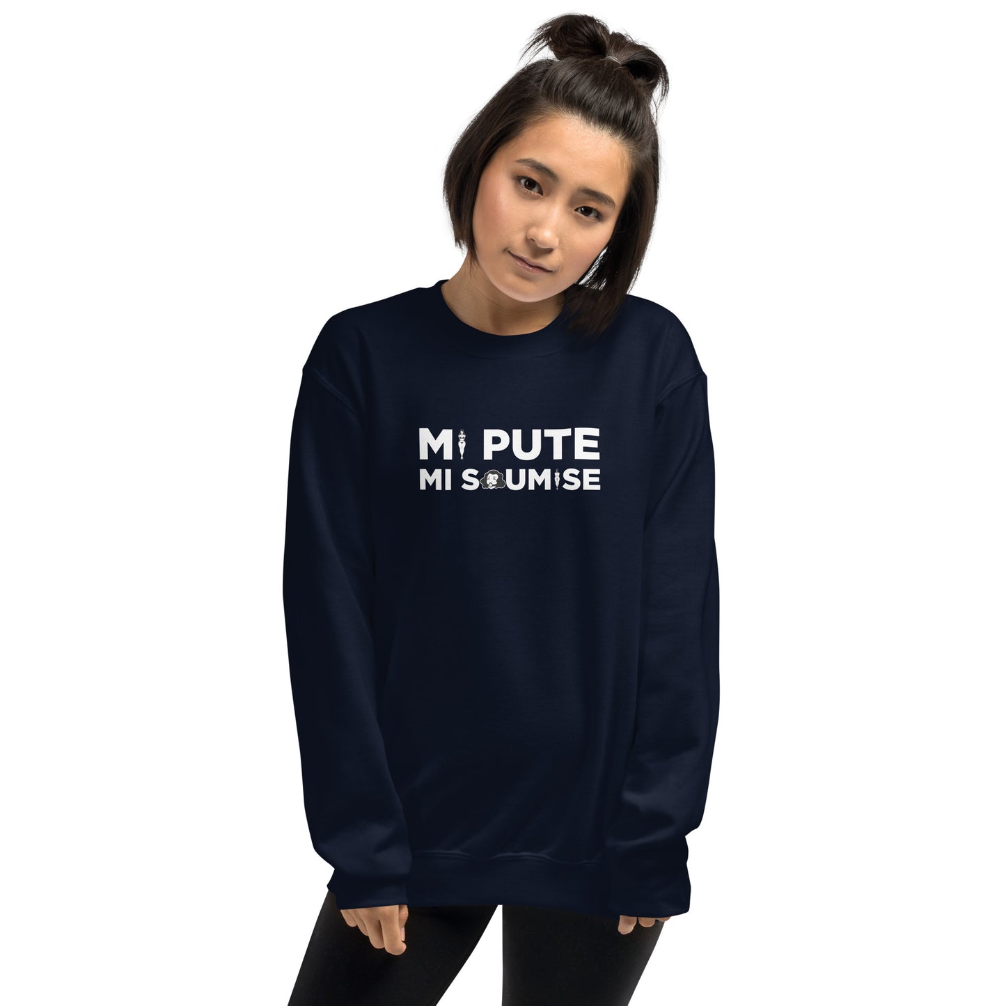 Sweat unisexe col rond Mi pute mi soumise - Sedurro