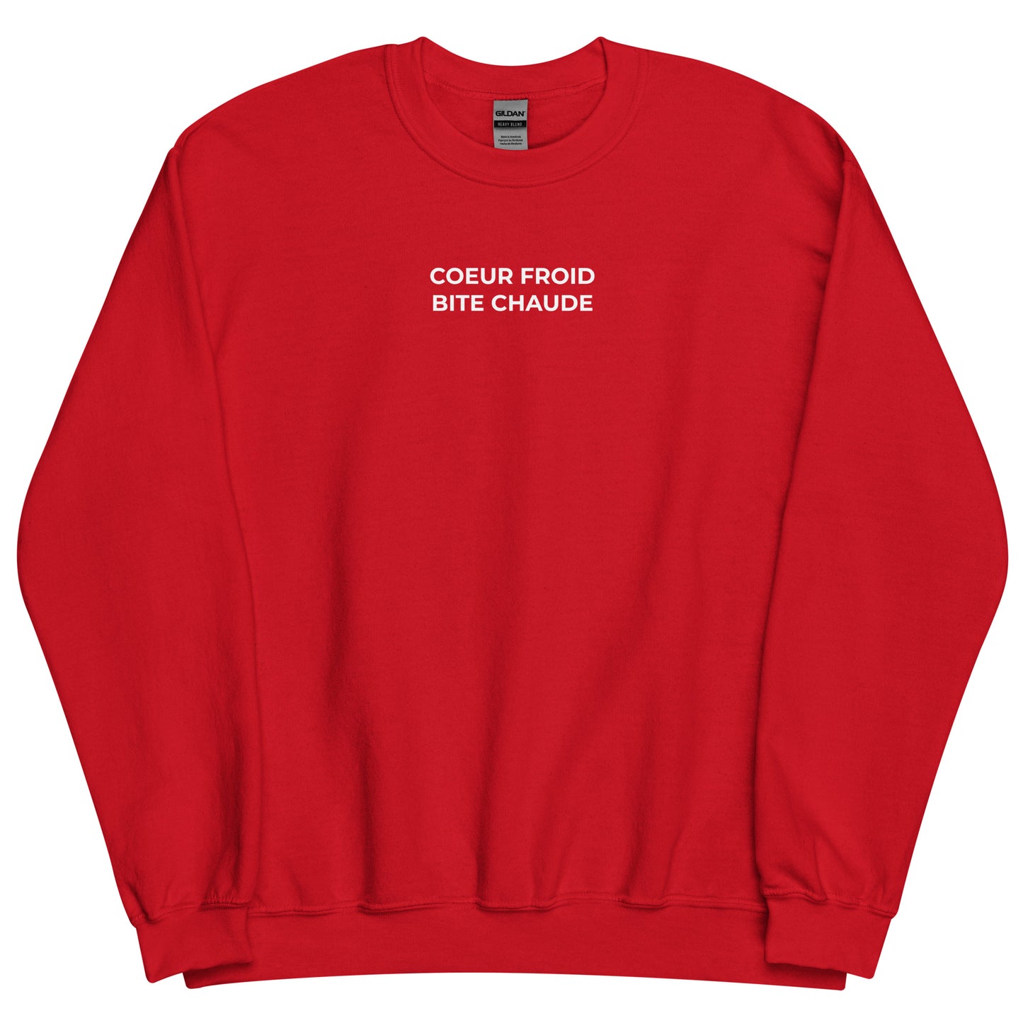 Sweat unisexe col rond Cœur froid bite chaude - Sedurro