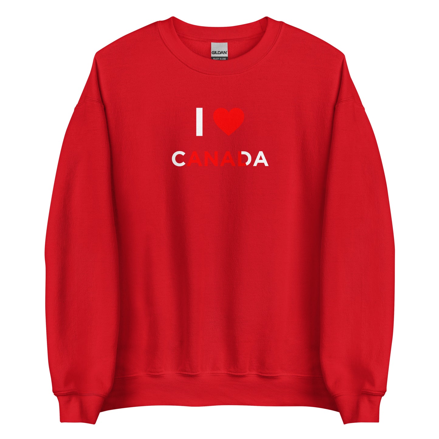 Sweat unisexe col rond I love Canada anal - Sedurro