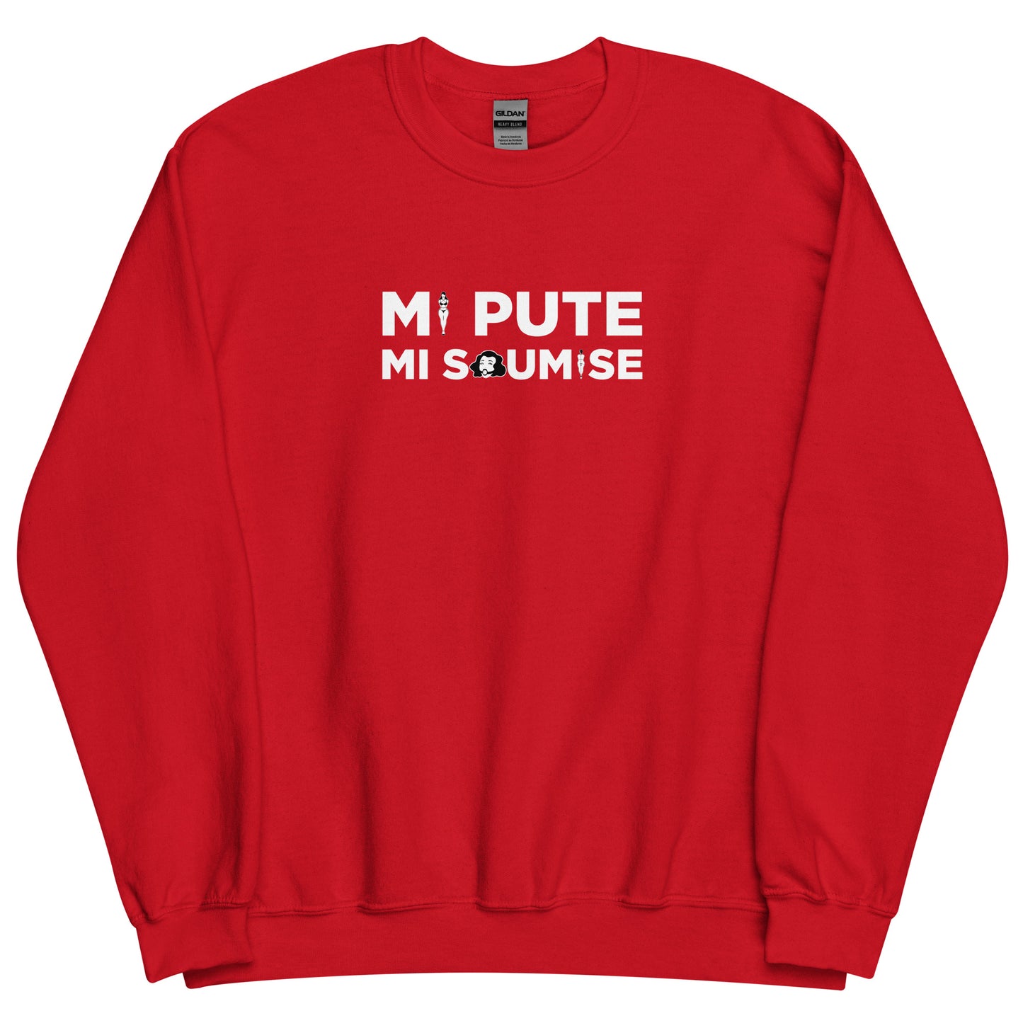 Sweat unisexe col rond Mi pute mi soumise - Sedurro