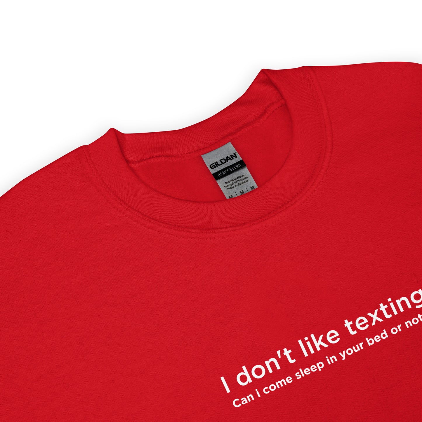 Sweat unisexe col rond I don't like texting - Sedurro