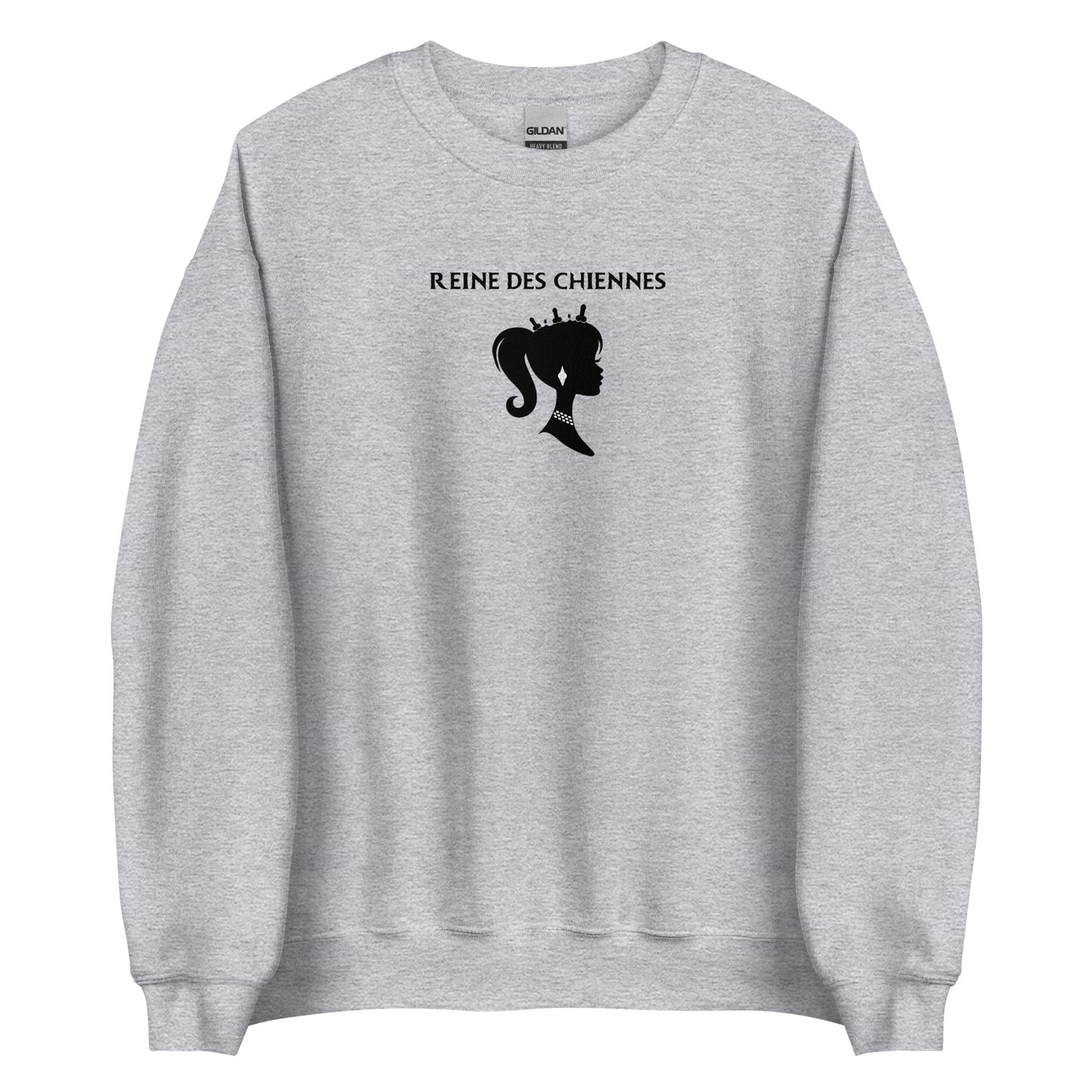 Sweat unisexe col rond Reine des chiennes - Sedurro