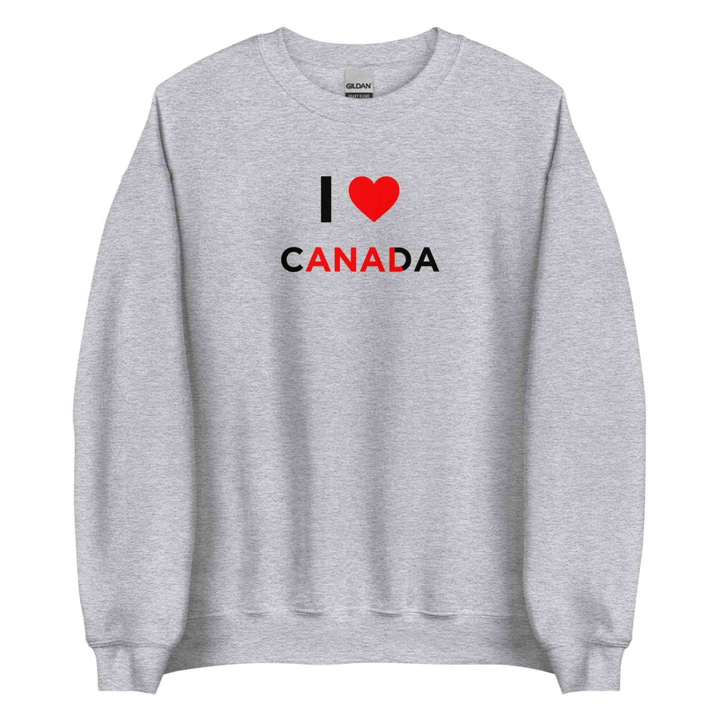 Sweat unisexe col rond I love Canada anal - Sedurro