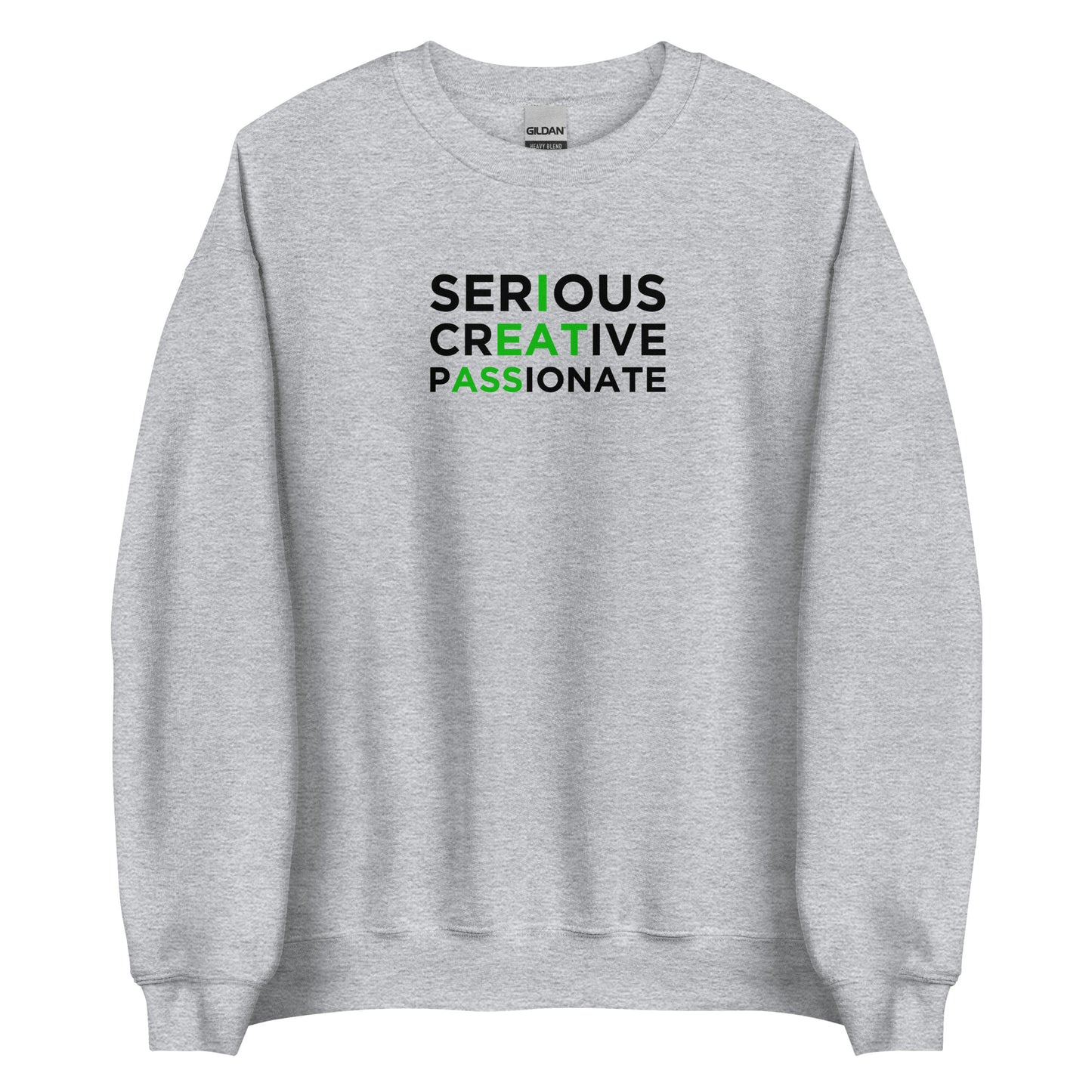 Sweat unisexe col rond Serious creative passionate - Sedurro