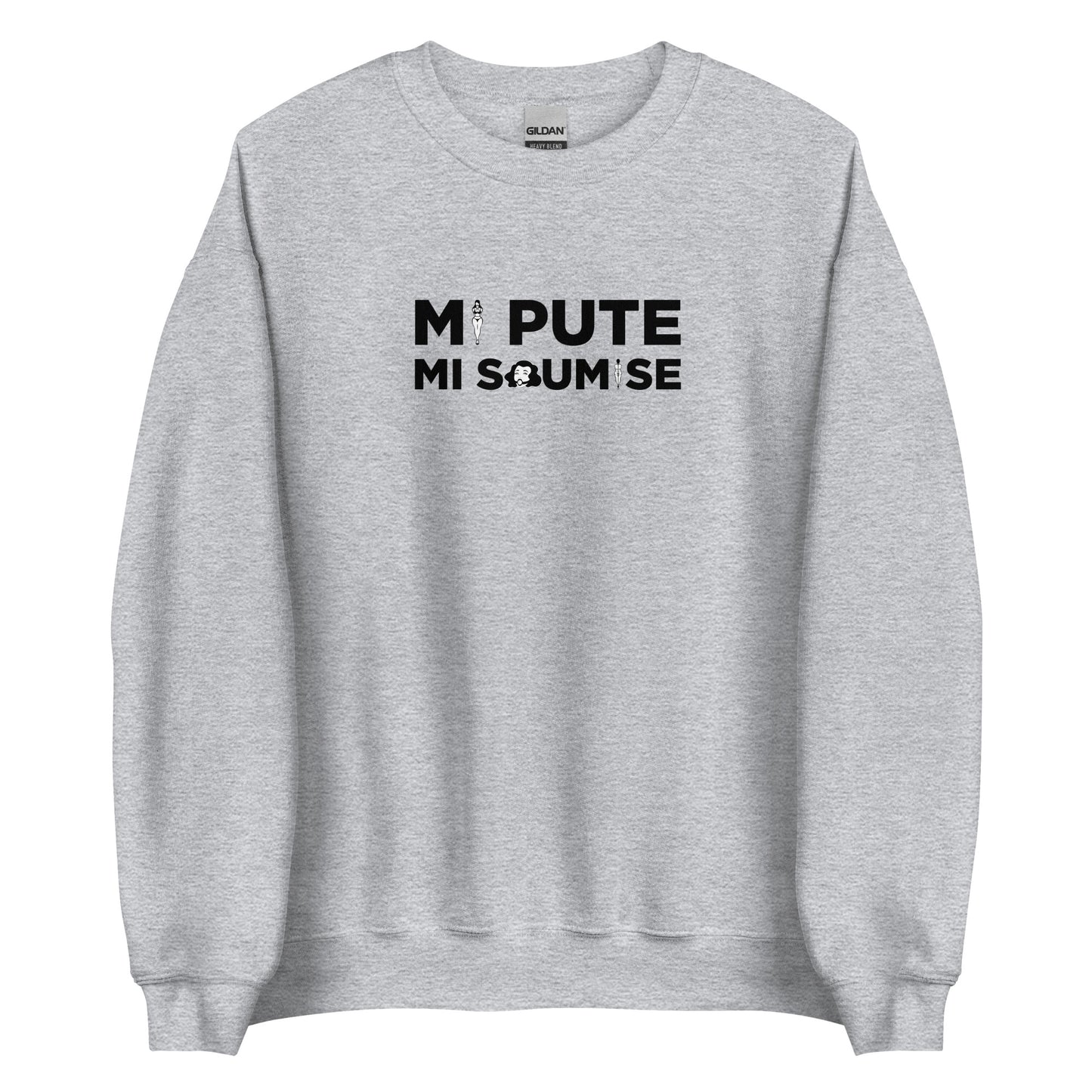 Sweat unisexe col rond Mi pute mi soumise - Sedurro