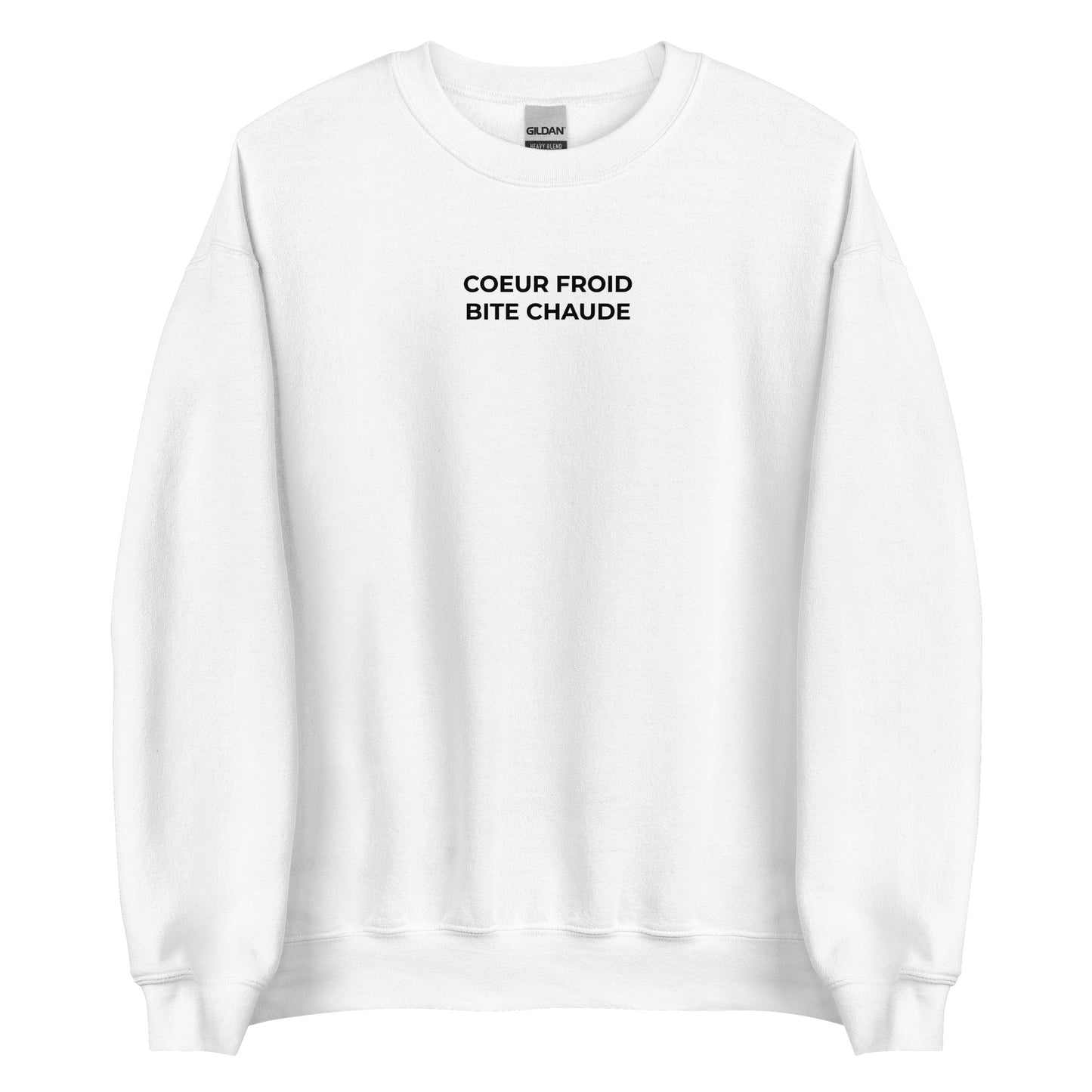 Sweat unisexe col rond Cœur froid bite chaude - Sedurro
