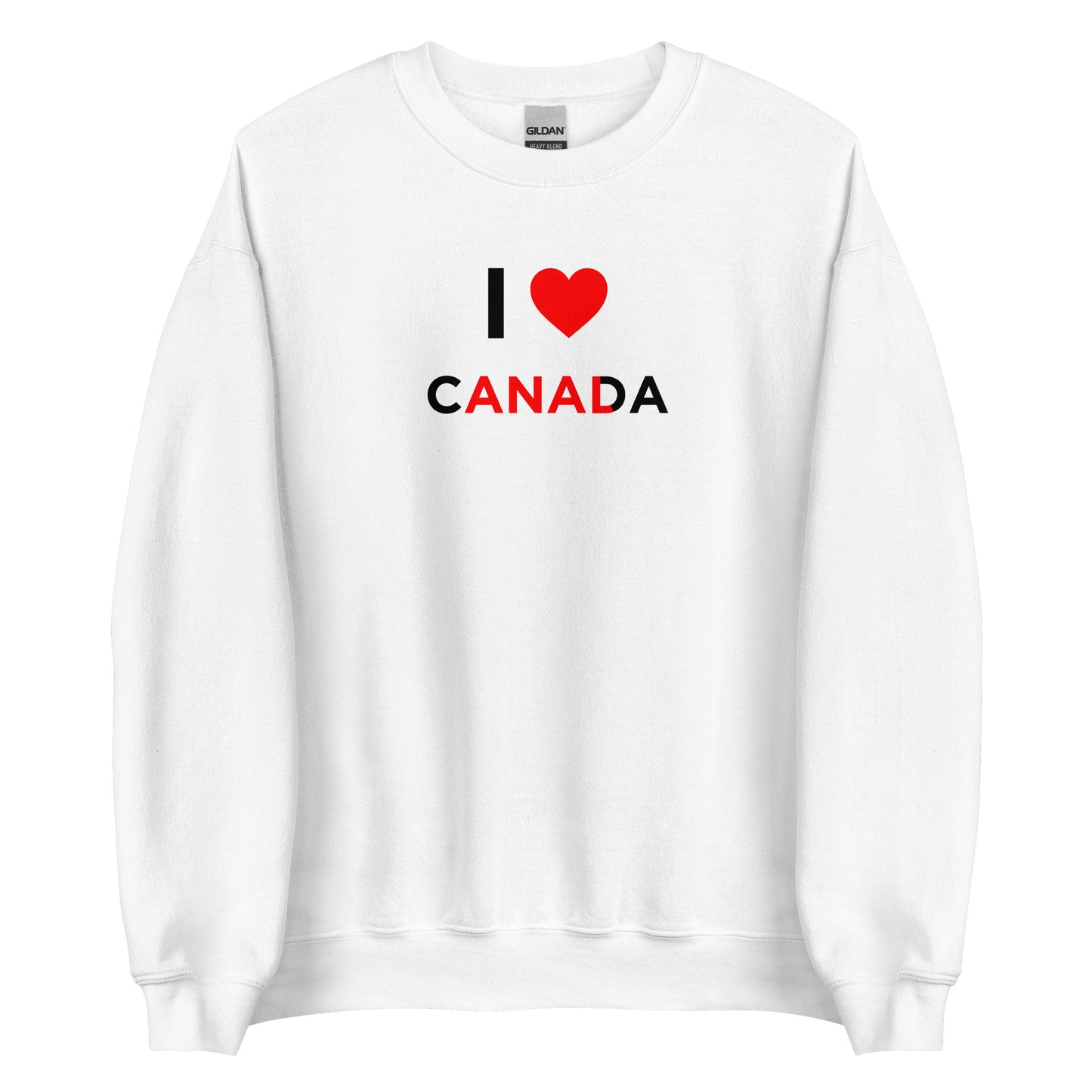 Sweat unisexe col rond I love Canada anal - Sedurro