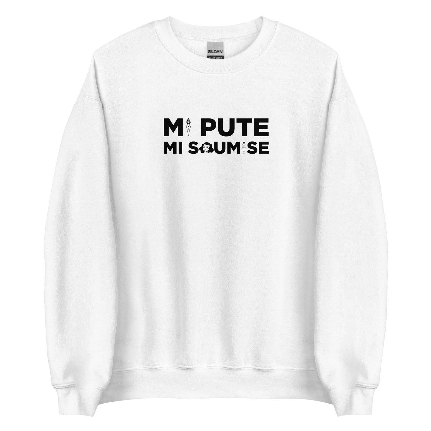 Sweat unisexe col rond Mi pute mi soumise - Sedurro