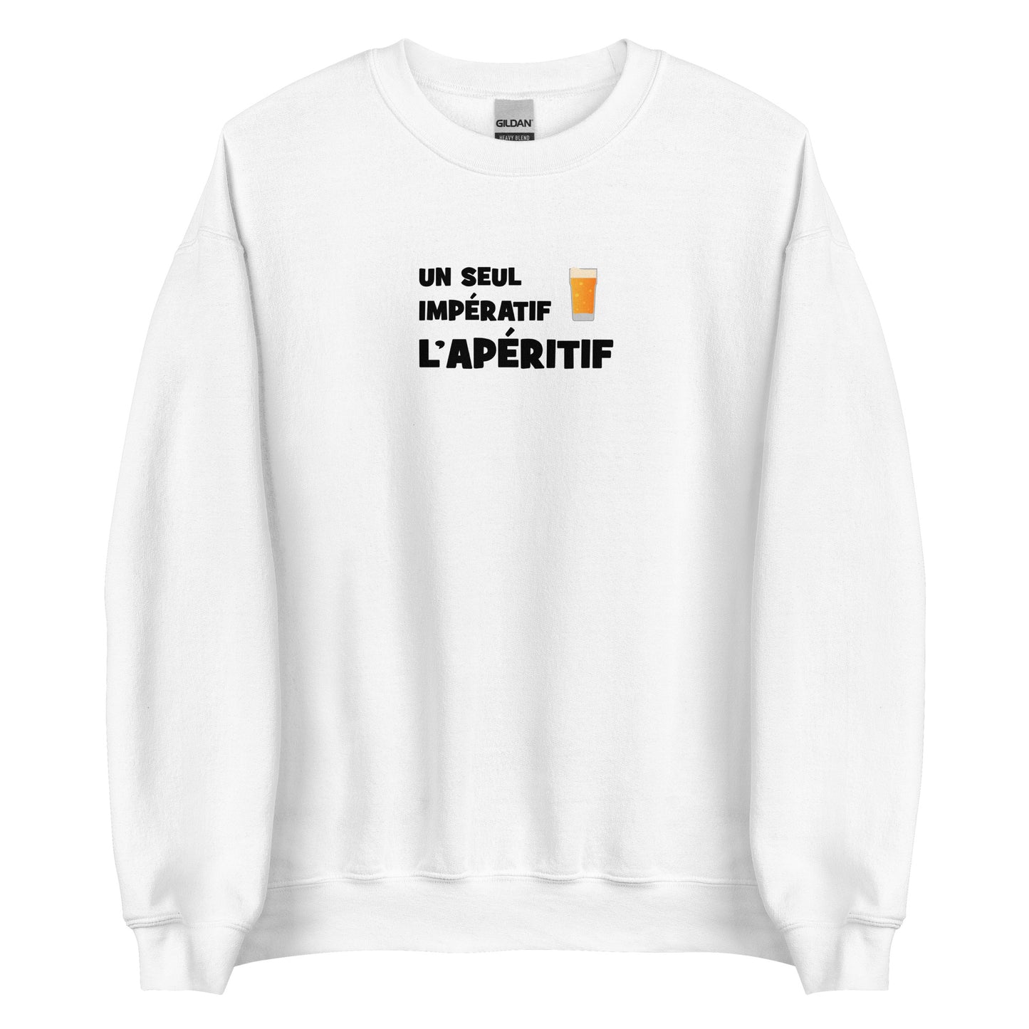 Sweat unisexe col rond Un seul impératif L'apéritif - Sedurro