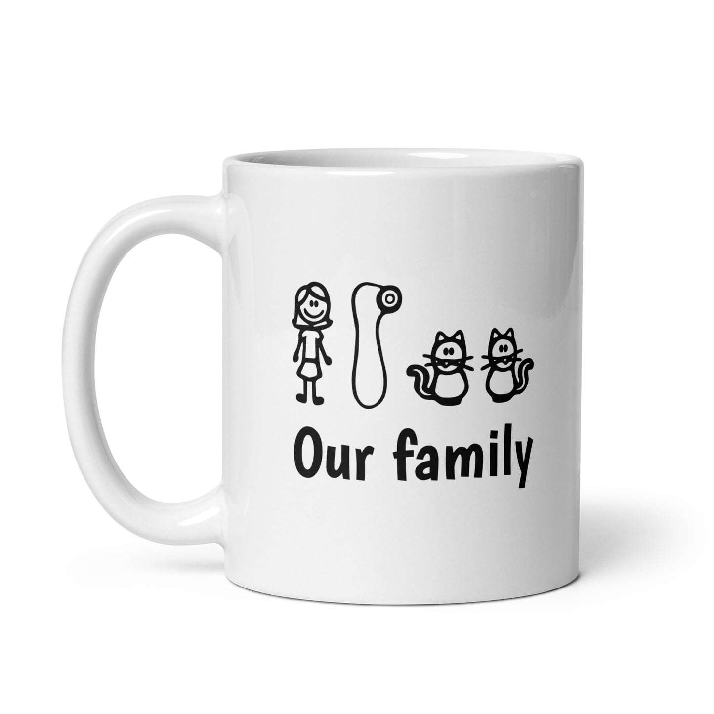 Mug Our family woman vibrator cats - Sedurro