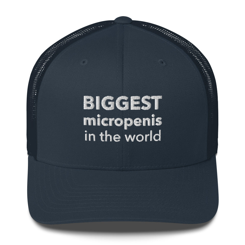 Casquette brodée Biggest micropenis in the world Bleu Marine - Sedurro