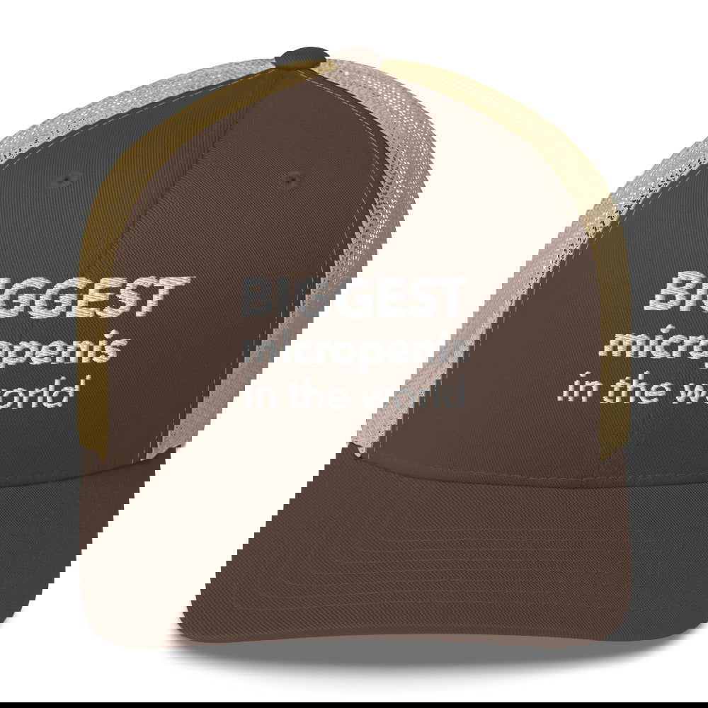 Casquette brodée Biggest micropenis in the world Marron Kaki - Sedurro